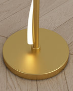 Dimmable Spiral Arc Floor Lamp Sculptural LED Warm White Living Room Bedroom — 3 Finish Options
