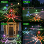 Solar Garden Stake Lights RGB Color Changing IP65 Outdoor Lawn Decorative — 8, 12 & 16-Pack