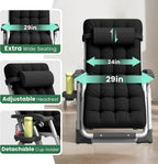 Reclining Outdoor Chair for Seniors – Adjustable Folding Lounger, Holds 500 LB