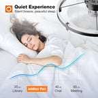 Small Flush Mount Ceiling Fan with LED Light 3000-6000K Dimmable Remote Fandelier Bedroom Kitchen — 20 to 24 Inch