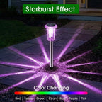 Solar Garden Stake Lights RGB Color Changing IP65 Outdoor Lawn Decorative — 8, 12 & 16-Pack