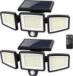 Solar wall mount security light motion sensor 3 modes IP65 outdoor — exterior home security