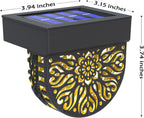 Solar mandala decorative wall light metal waterproof outdoor garden — evening garden ambiance
