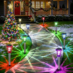 Solar Garden Stake Lights RGB Color Changing IP65 Outdoor Lawn Decorative — 8, 12 & 16-Pack