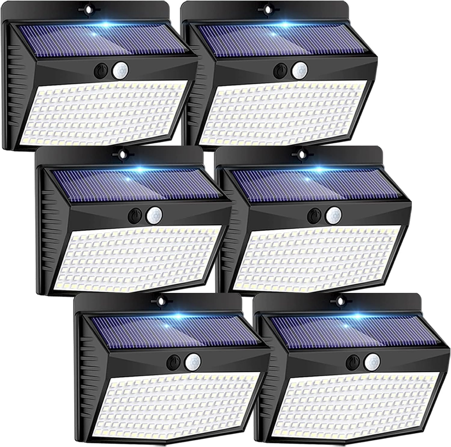 Solar wall mount security light motion sensor 3 modes IP65 outdoor — 2, 4, 6 and 8-pack