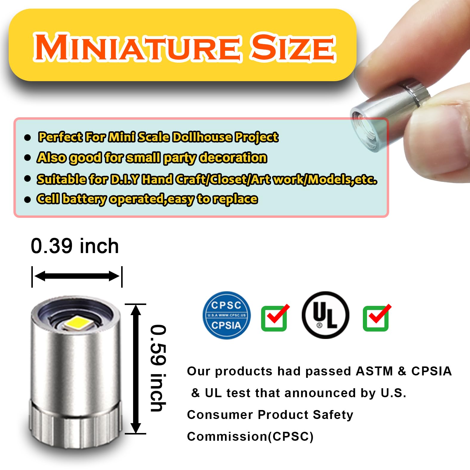 LED mini spotlight battery operated warm white resin 10-pack — spotlight beam close-up detail