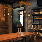 Quoro Hemp Rope Industrial Grenade Chandelier