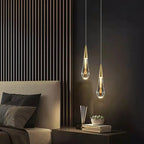 Teardrop Gold Pendant Light