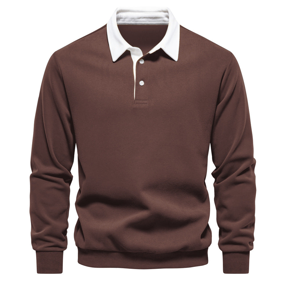 Amazirhub | Men’s Long Sleeve Polo Sweatshirt