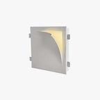 Aria Modern White Recessed LED Wall Lamp with Metal and Plaster Finish