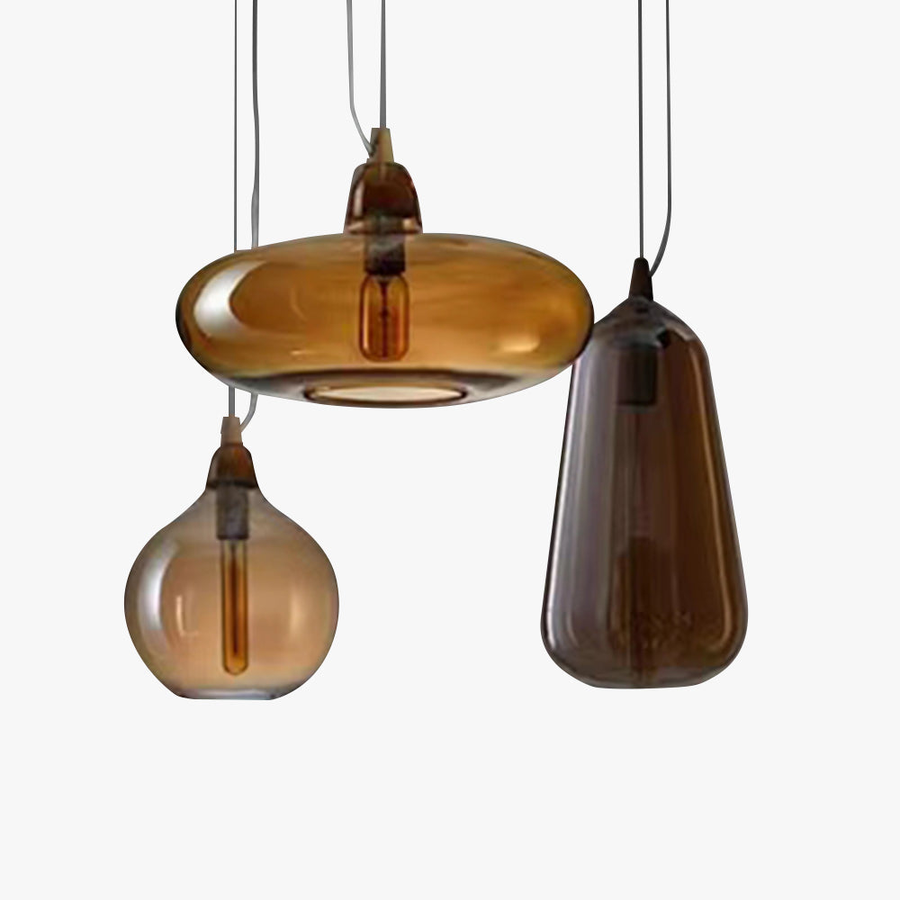 June Amber Glass Pendant Light