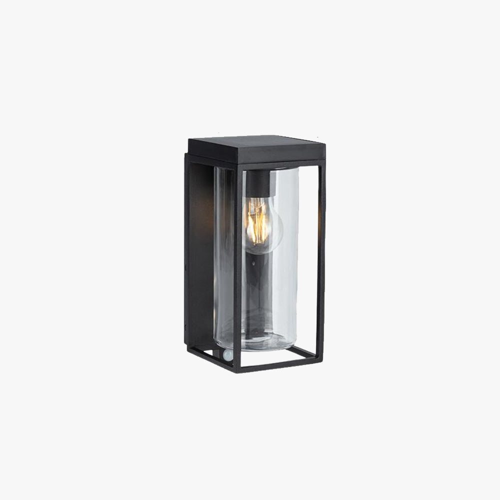 Ray Modern Rectangular Solar-Powered Waterproof Glass Outdoor Wall Light