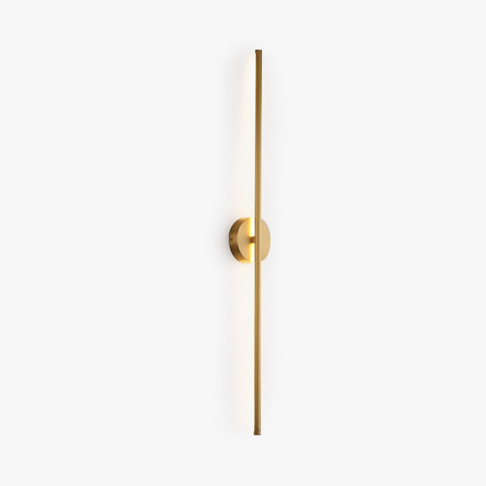 Fauro Modern Linear Metal & Silica Gel Wall-Mounted Lamps, Gold