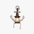 Epoch Anchor Lantern Wall Lamp – Vintage Antique Wooden Bedroom Sconce