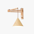 Muto Adjustable Wall Lamp – Wood & Metal Design, 2-Color Finish for the Living Room
