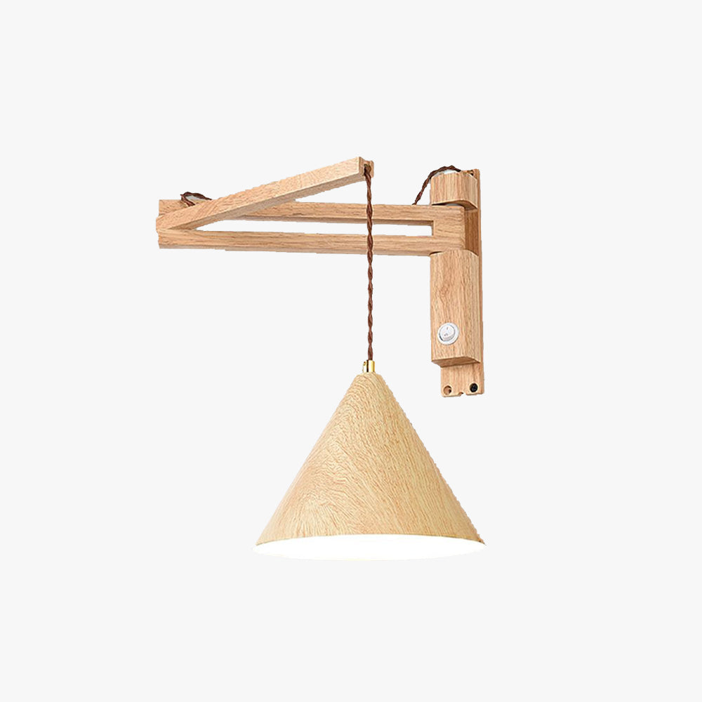 Muto Adjustable Wall Lamp – Wood & Metal Design, 2-Color Finish for the Living Room