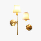Tiffany Vintage Rustic Gold Fabric LED Wall Lamp – Elegant Lantern-Style Lighting