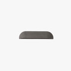 Ray Modern Minimalist Semi-Elliptical Metal and Stone Outdoor Wall Lamp, Black and White