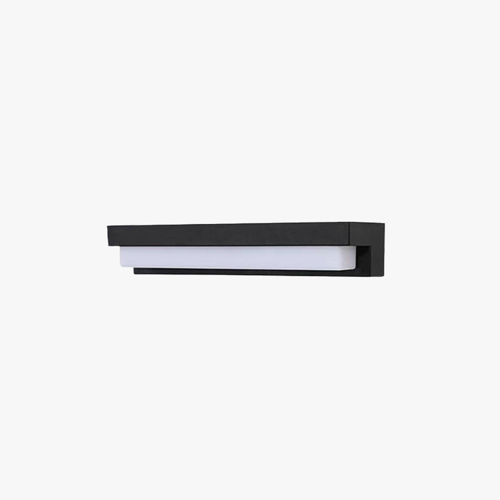 Ray Minimalist Black Solar-Powered Linear Outdoor Wall Lamp