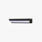 Ray Minimalist Black Solar-Powered Linear Outdoor Wall Lamp