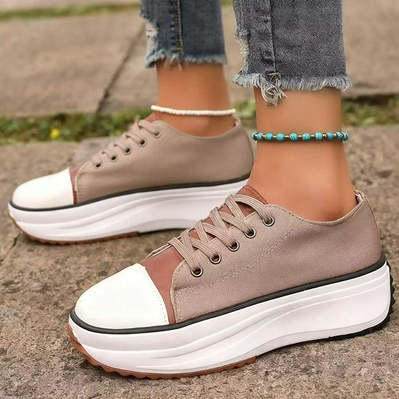 StreetRise | Trendy canvas thick soled canvas shoes