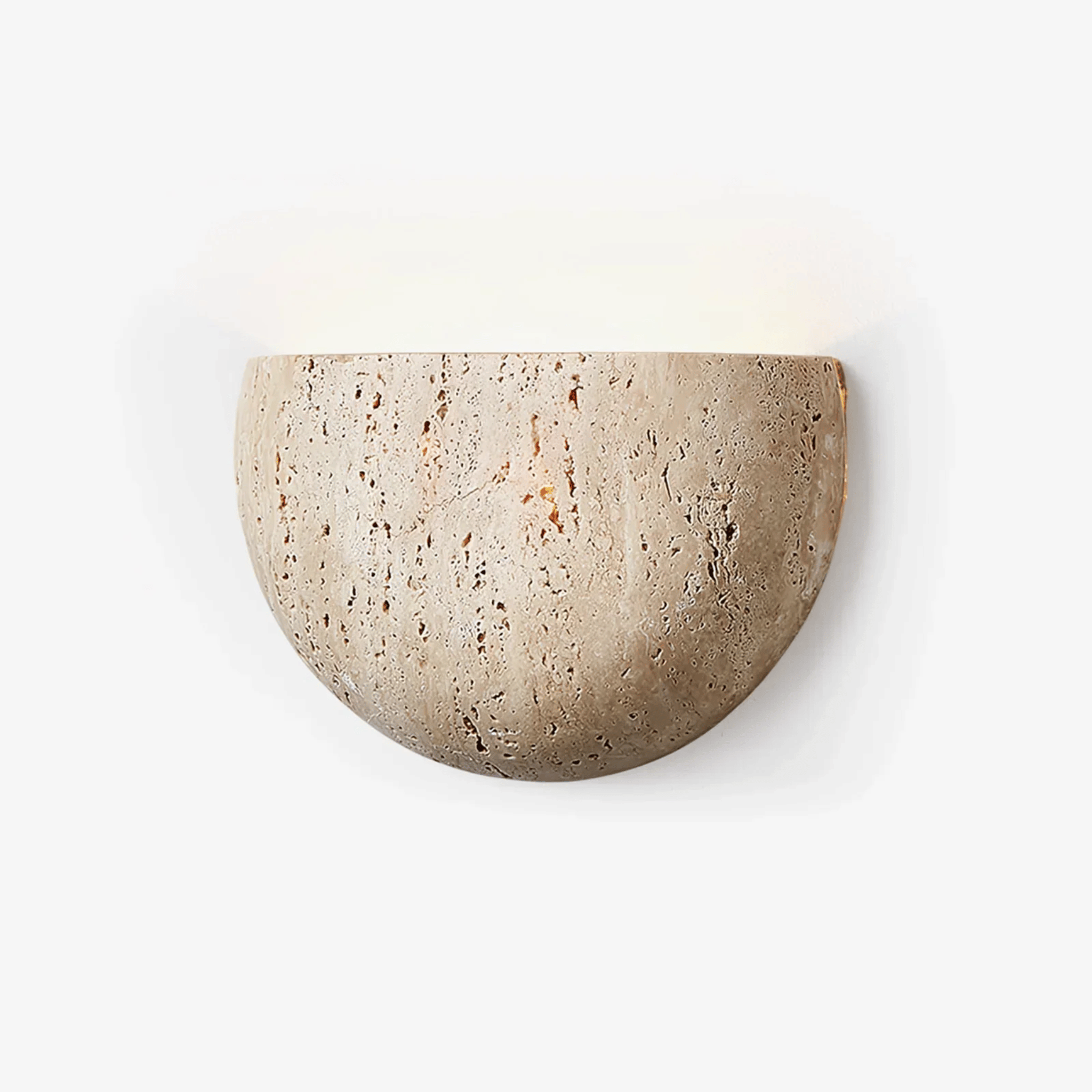 Wabi-Sabi Travertine Stone Wall Lamp Minimalist Modern Sconce Bedroom Living Room