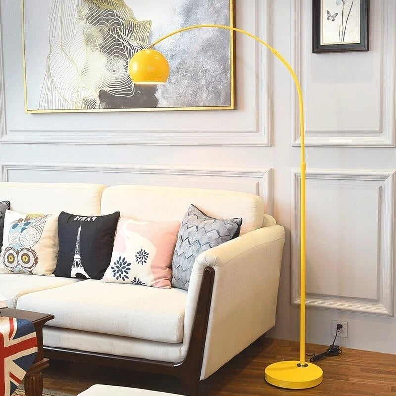 Mira Macaron Modern Fishing Arc Floor Lamp