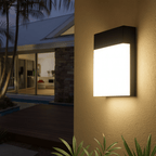 LED Outdoor Wall Light Waterproof Motion Sensor Aluminum IP65 Porch Courtyard — Warm Cool White