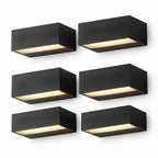 Exterior Porch Light Fixture Modern Waterproof LED Rectangular Hardwired