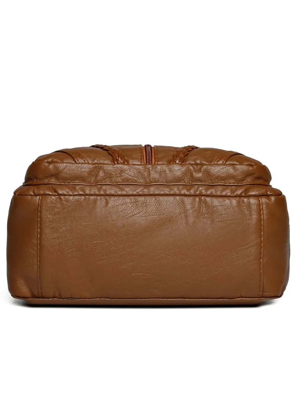 Sac à bandoulière en cuir synthétique tressé – Sac à main femme de taille moyenne avec plusieurs fermetures éclair