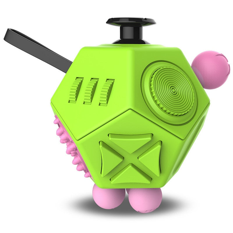 12-Sided Anti-Stress Fidget Cube – Anxiety and Focus Relief Toy for Kids & Adults