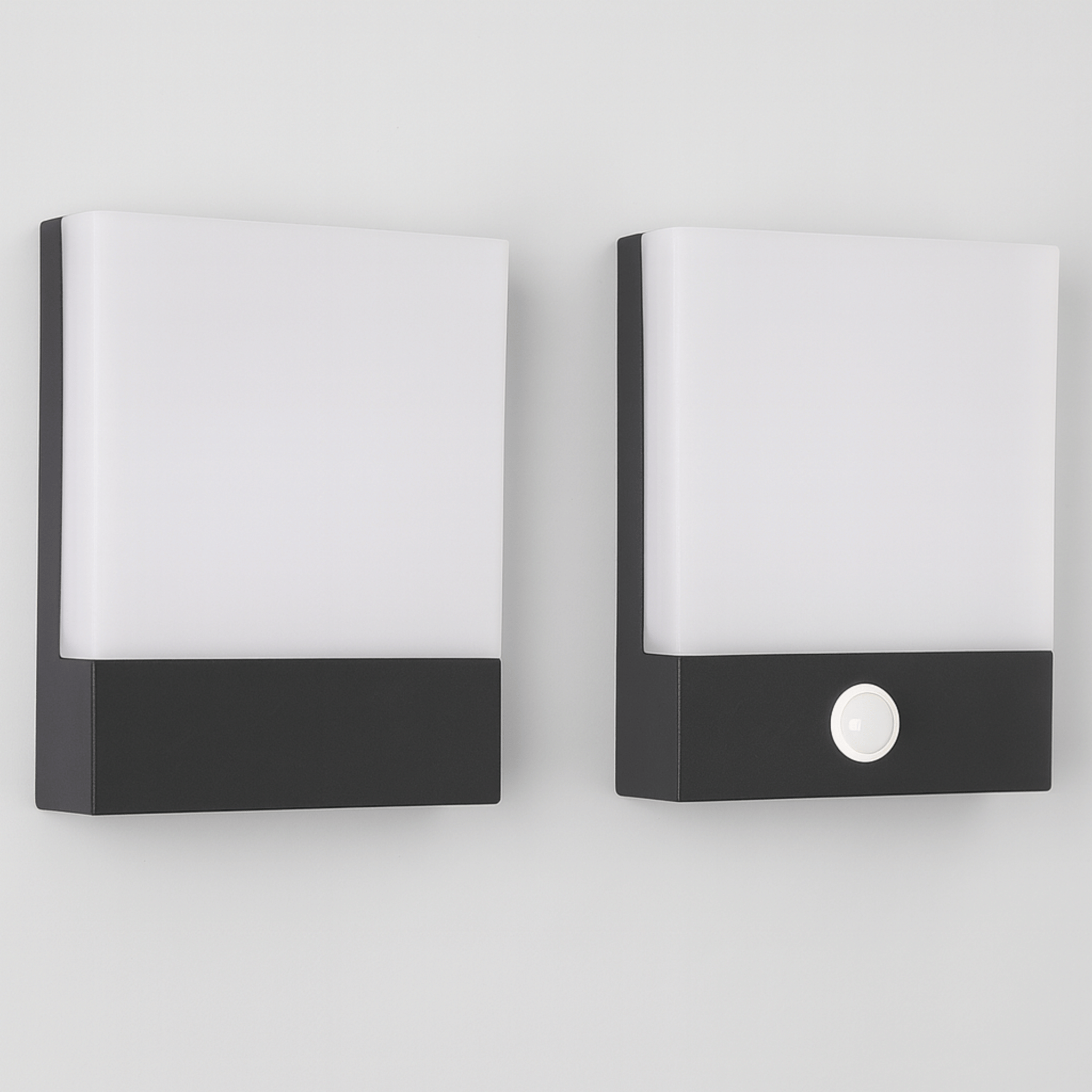 LED Outdoor Wall Light Waterproof Motion Sensor Aluminum IP65 Porch Courtyard — Warm Cool White