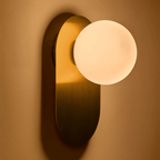 Obsidian Halo LED Wall Sconce G9 Contemporary Black Gold Bedroom Living Room — Warm Neutral Cool