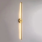 Fauro Modern Linear Metal & Silica Gel Wall-Mounted Lamps, Gold