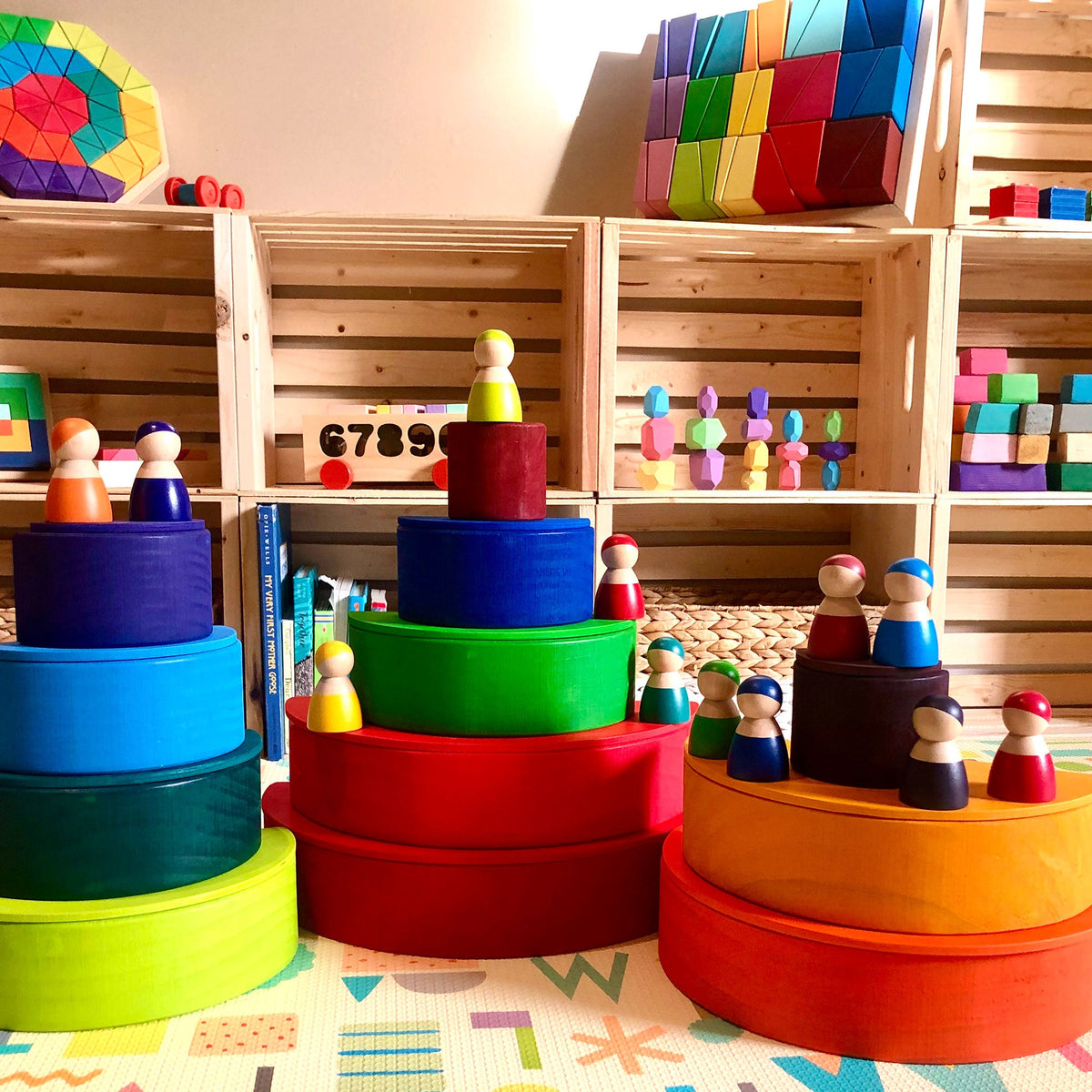 Grimm's Large Rainbow Stacker Bundle - Rainbow Stacking toy