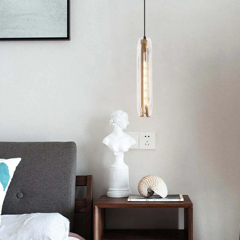 June Brass Designer Glass Pendant Lamp Smoky