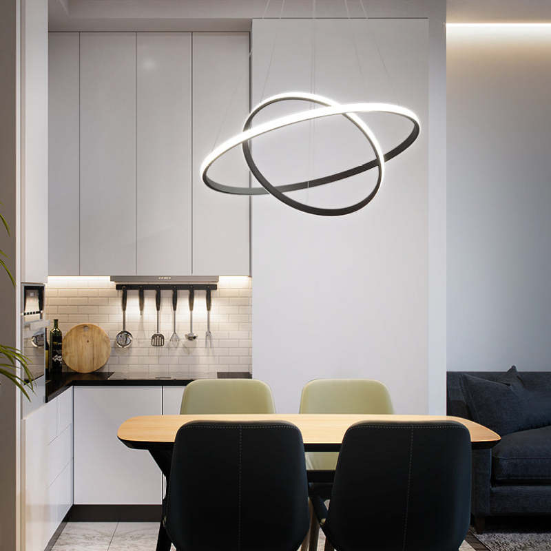 Zin Modern Ring Pendant Light, 2/3/4 Rings