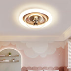 Aria Cosmic Astronaut & Galaxy Motif Flush Mount Ceiling Light