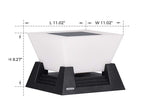 RIRZ NOVA Solar Post Light Modern Architectural LED Outdoor Pathway Garden — 28cm