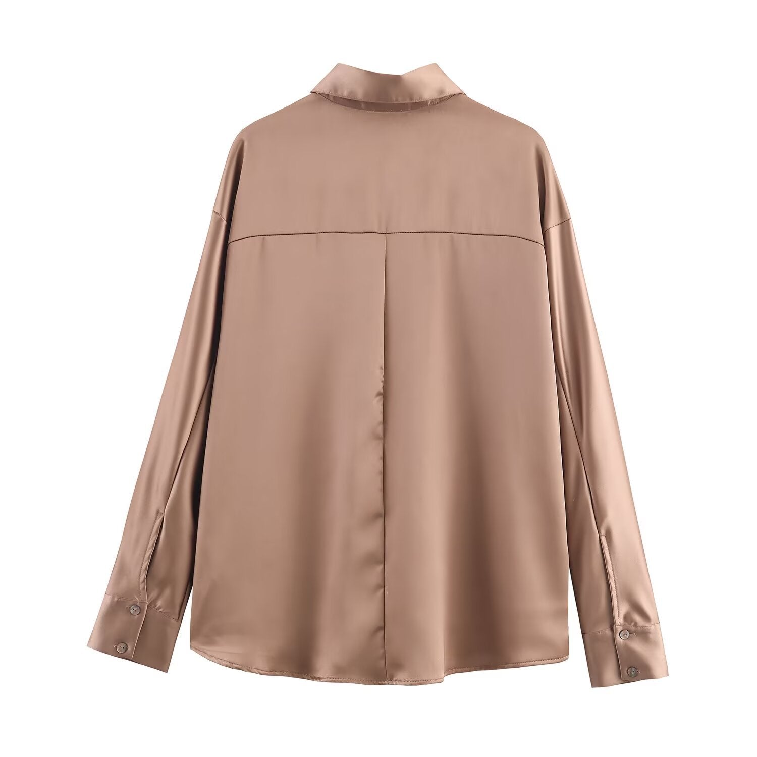 Amazirhub | Elegant Silk Blouse Shirt – Off-Shoulder Long Sleeve Top