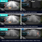 Solar motion security flood light 3-head 182 LED IP65 outdoor — 1-pack 2-pack 4-pack options