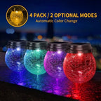 Solar Hanging Outdoor Lantern Warm Amber LED Waterproof Decorative Garden — 2, 4 & 6-Pack