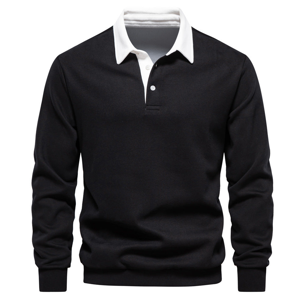 Amazirhub | Men’s Long Sleeve Polo Sweatshirt