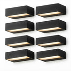Exterior Porch Light Fixture Modern Waterproof LED Rectangular Hardwired
