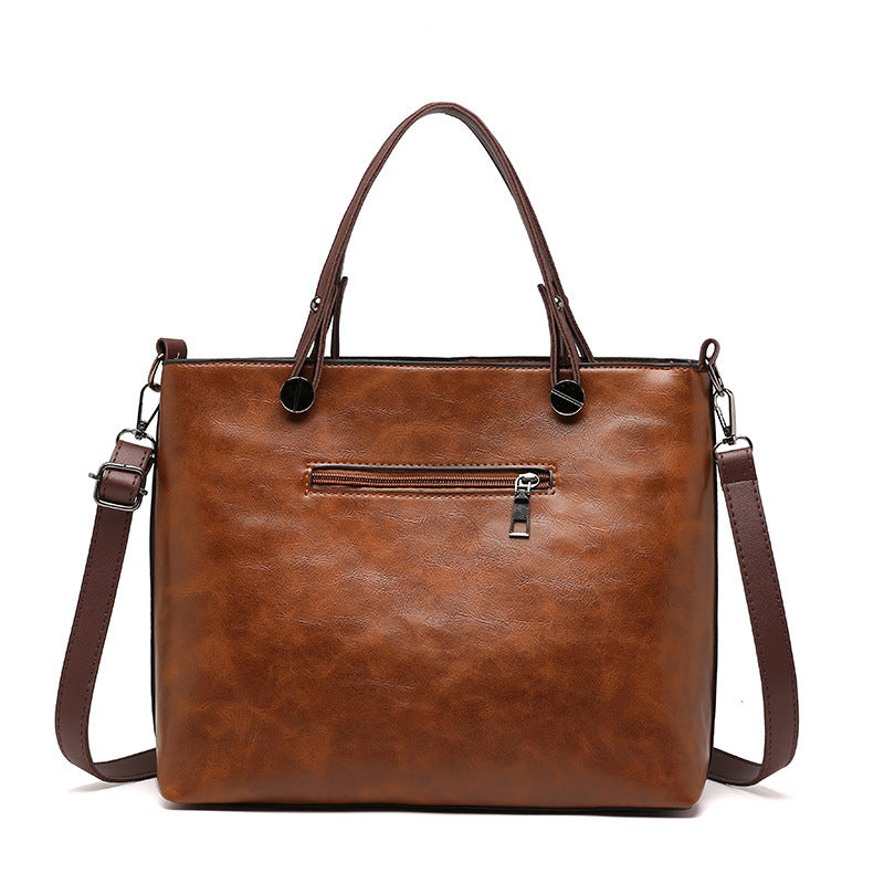 Aurelle Retro Schoudertas met Grote Capaciteit