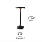 USB Dimmable Dish LED Table Lamp Modern Bedside Dining Home Office — Gold Silver Black Singles & Sets