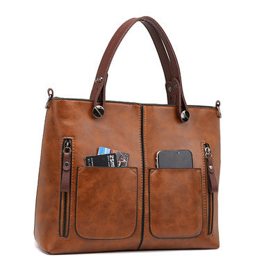 shoulder bag for women - large capacity retro bag for women
