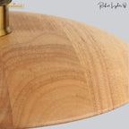 Flying Saucer Wood Pendant Light Real Wood Veneer Dining Room Living Room Kitchen Island