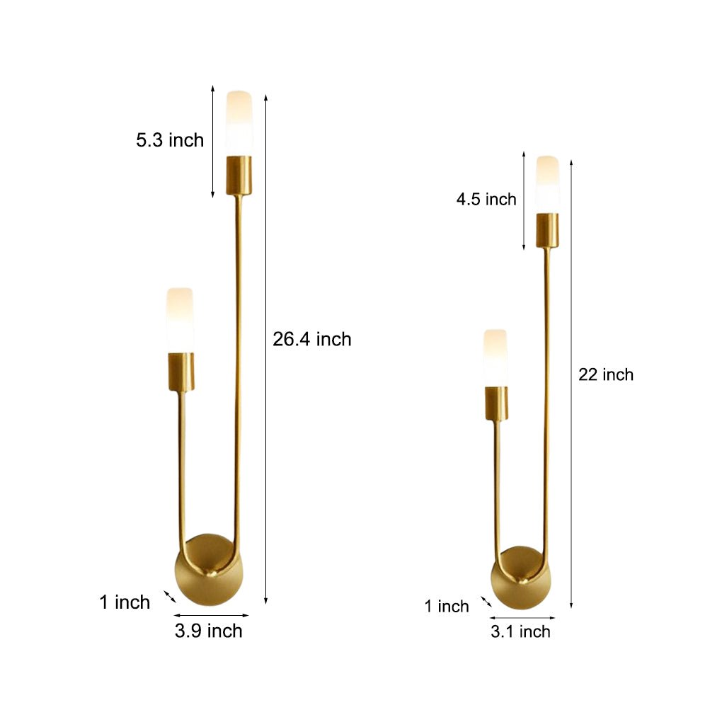 Arc Floor Lamp Curved Neck Warm LED Living Room Bedroom — Gold Black 22 26 Inch