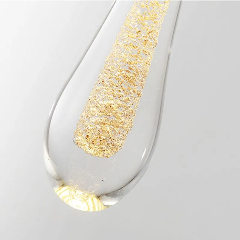 Teardrop Gold Pendant Light